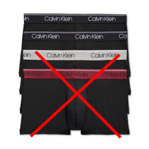 Calvin Klein Men's 2 Pack Black Microfiber Stretch Low-Rise Trunks Size S